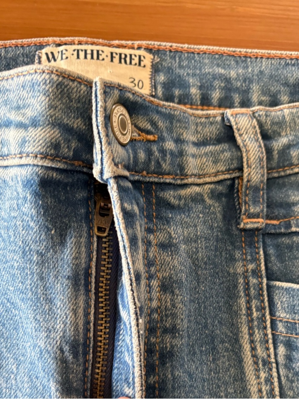 We The Free Aiden Slim Flare Blue Jeans Size 30 NWOT - Picture 8 of 15